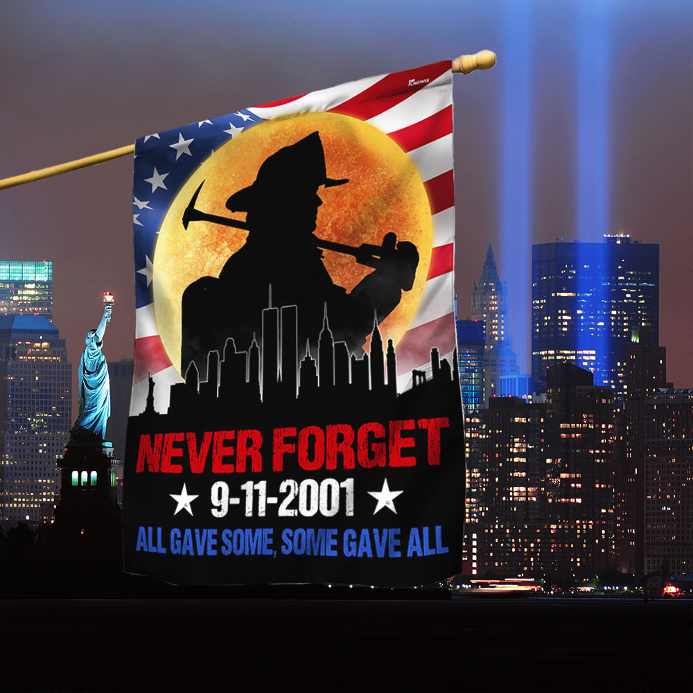 Patriot Day 911 Flag Never Forget September 11th Firefighters - Liberish