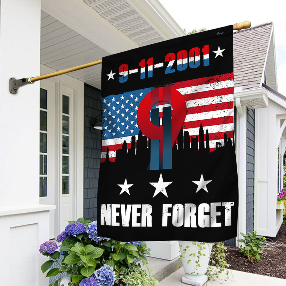Patriot Day 911 Never Forget September 11th Memorial Flag - Liberish