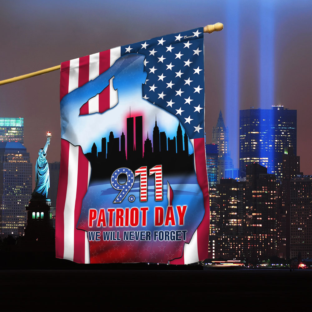 Patriot Day 911 September 11 9 11 Never Forget Flag - Liberish