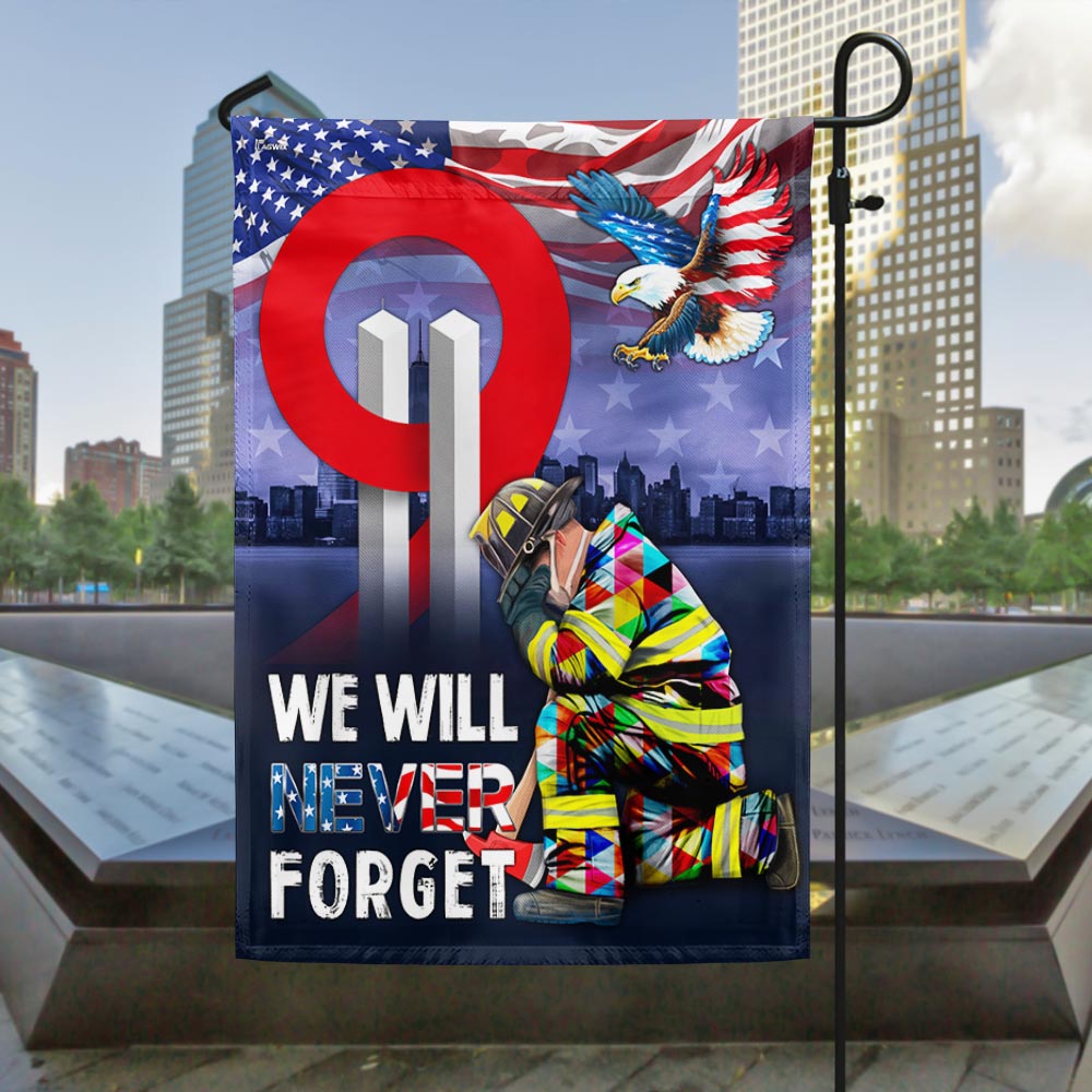 Patriot Day 911 We Will Never Forget Eagle American Flag - Liberish