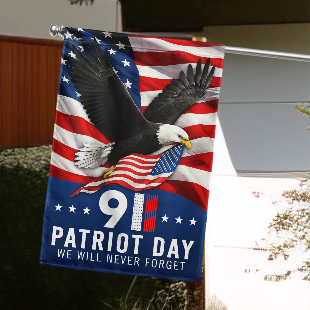 Patriot Day 911 We Will Never Forget Memorial Day Eagle Flag - Liberish