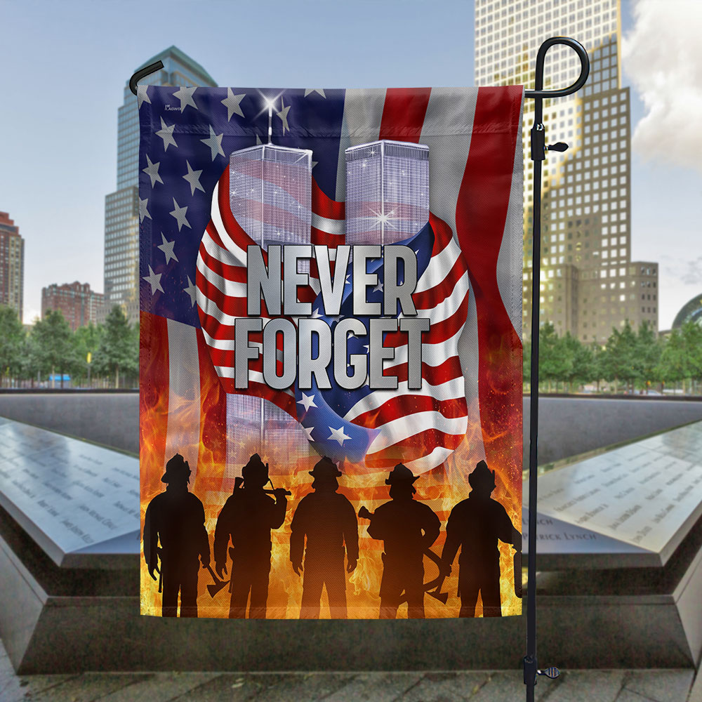 Patriot Day September 11th Never Forget Twin Tower Memorial Flag - Liberish