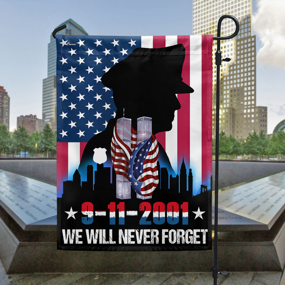 Patriot Day We Will Never Forget 911 Nypd Thin Blue Line Flag - Liberish