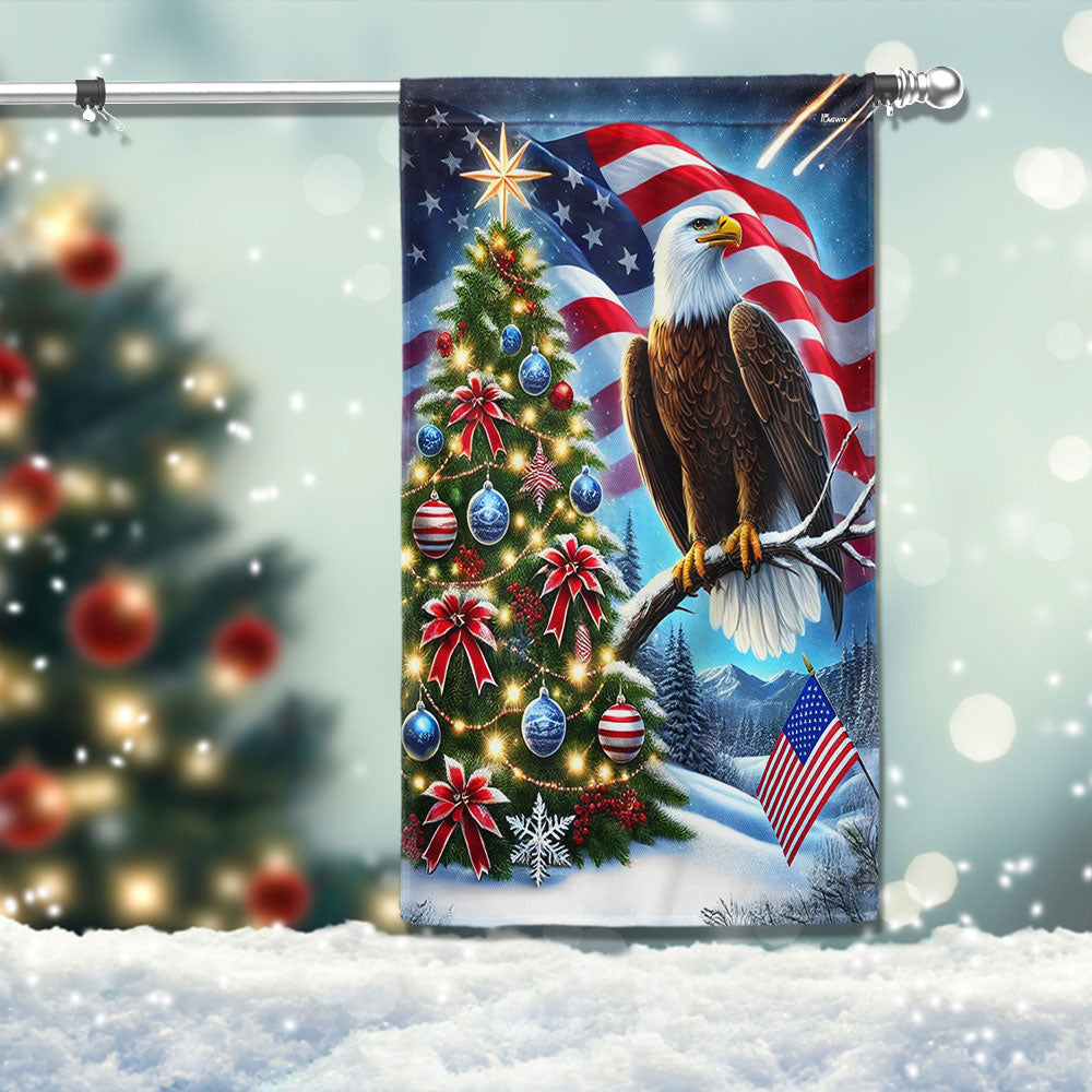 Patriot Eagle Christmas Tree Flag - Liberish