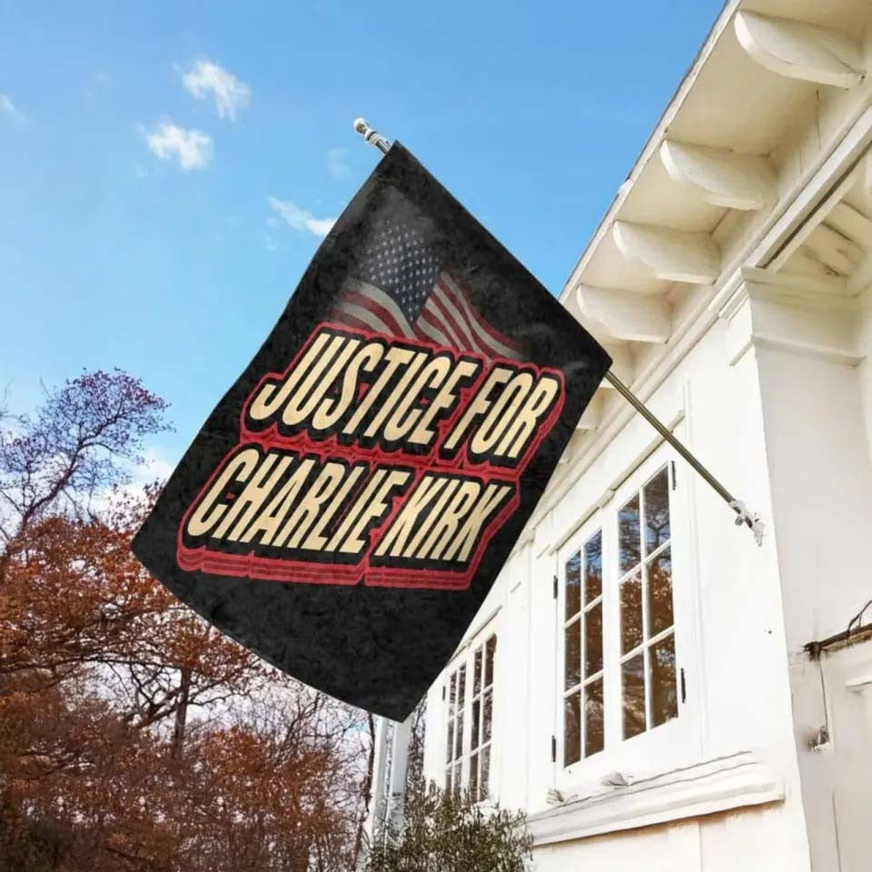 Patriotic American Memorial Flag Justice For Charlie Kirk Flag Presents For Supporters