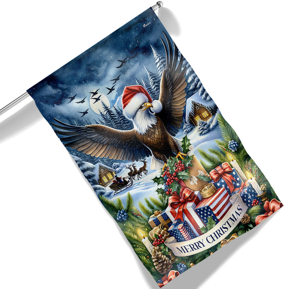 Patriotic Eagle Christmas Flag - Liberish