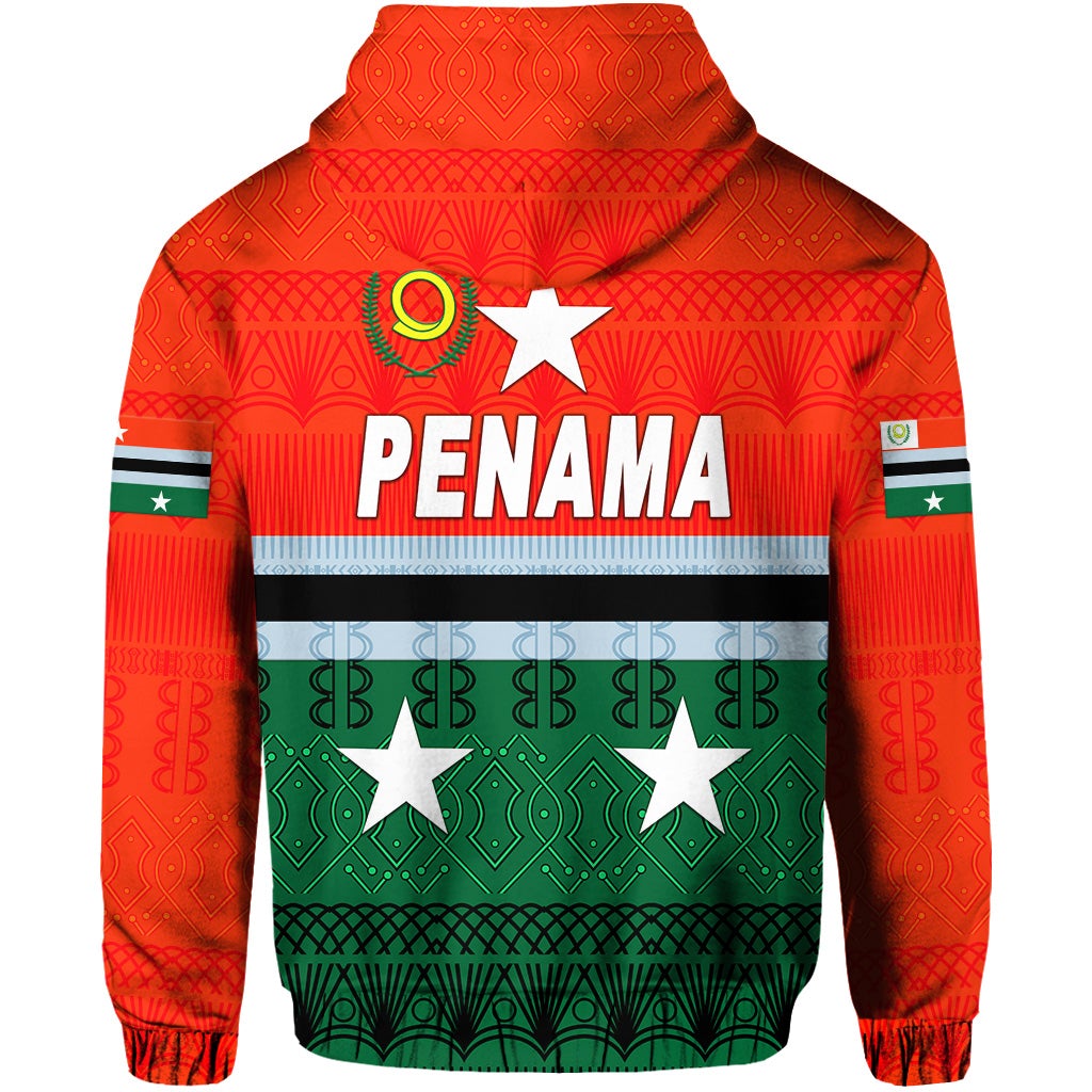 Penama Province Zip Hoodie Vanuatu Pattern Traditional Style LT8