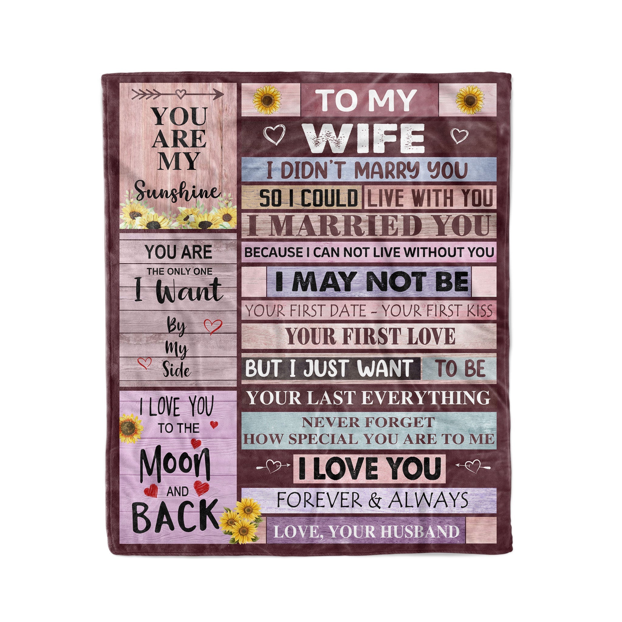 Gift For Wife, Couple Blanket, I Married You Blanket, You Are The Only One I Want By My Side Blanket - Valentine, Christmas, Wedding Anniversary Fleece Blanket