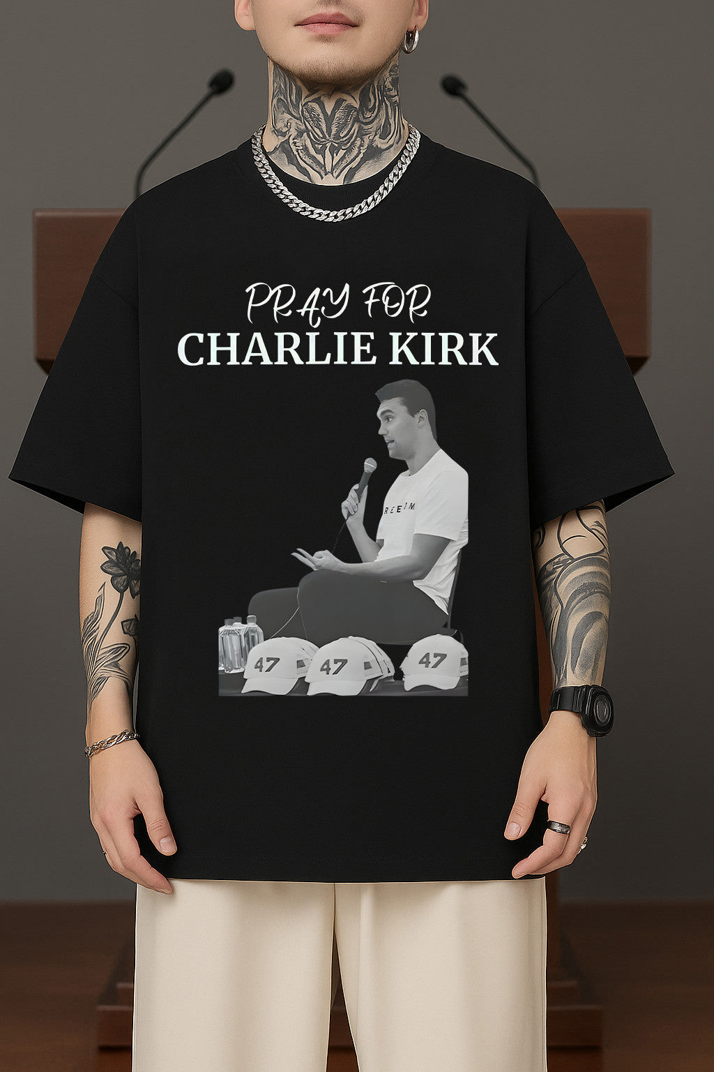 Pray For Charlie Kirk T-Shirt The Turning Point Shirt Charlie Kirk Merch