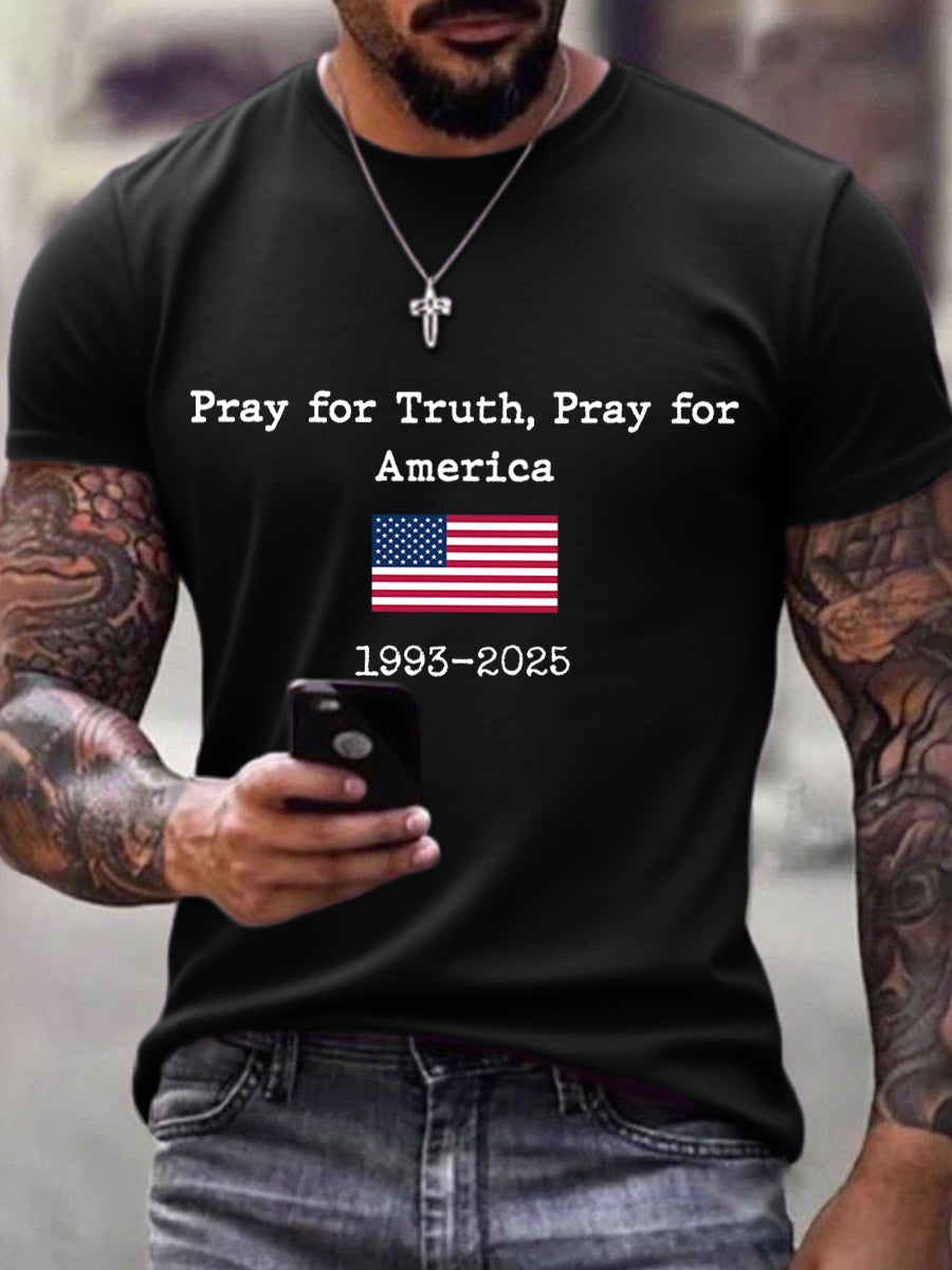 Pray For Truth Pray For America T-Shirt Charlie Kirk Memorial Shirt – Rinova Print