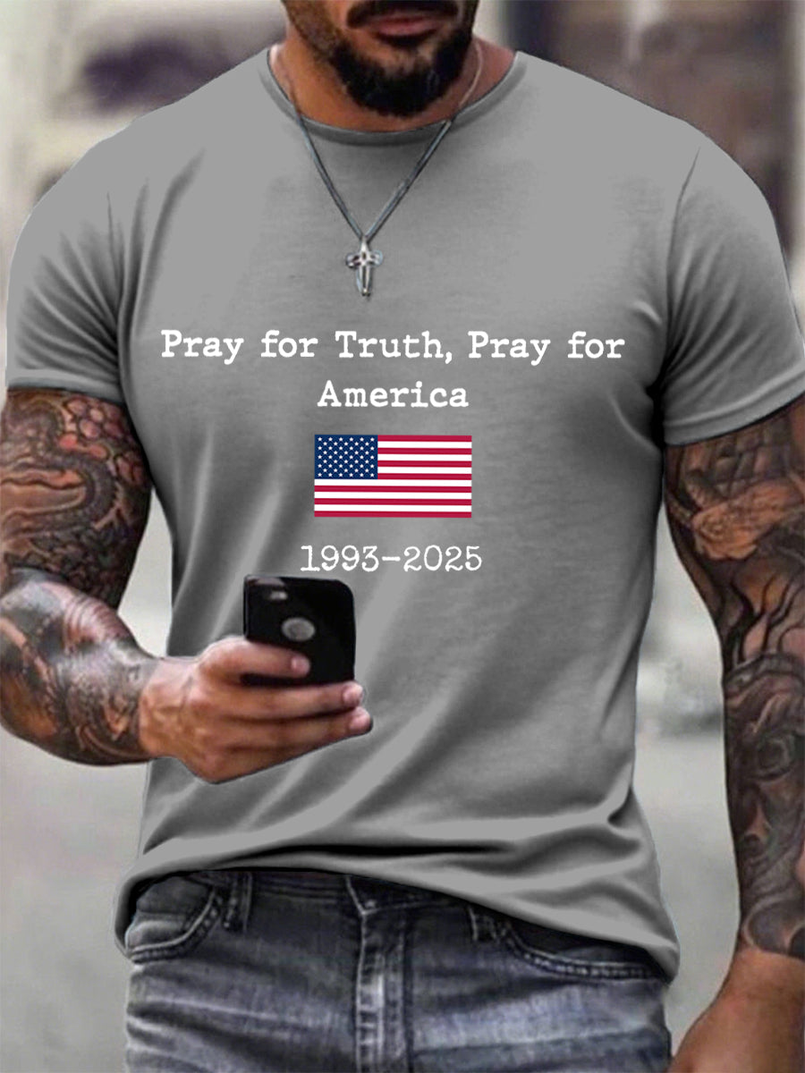 Pray For Truth Pray For America T-Shirt Charlie Kirk Memorial Shirt – Rinova Print