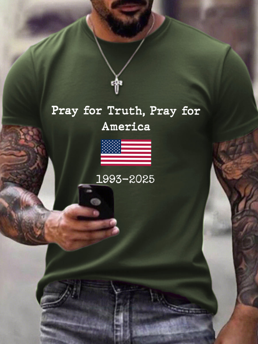 Pray For Truth Pray For America T-Shirt Charlie Kirk Memorial Shirt – Rinova Print