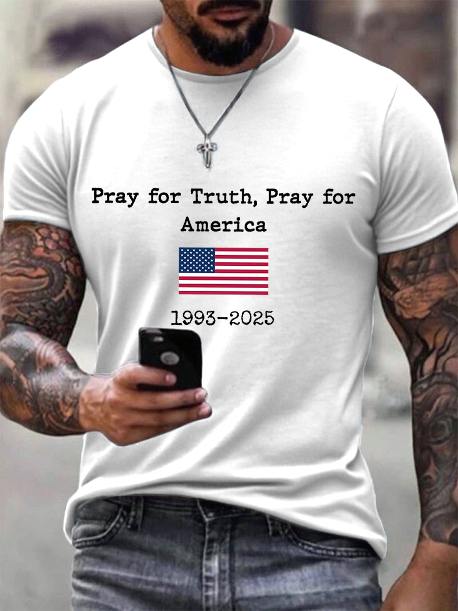 Pray For Truth Pray For America T-Shirt Charlie Kirk Memorial Shirt – Rinova Print