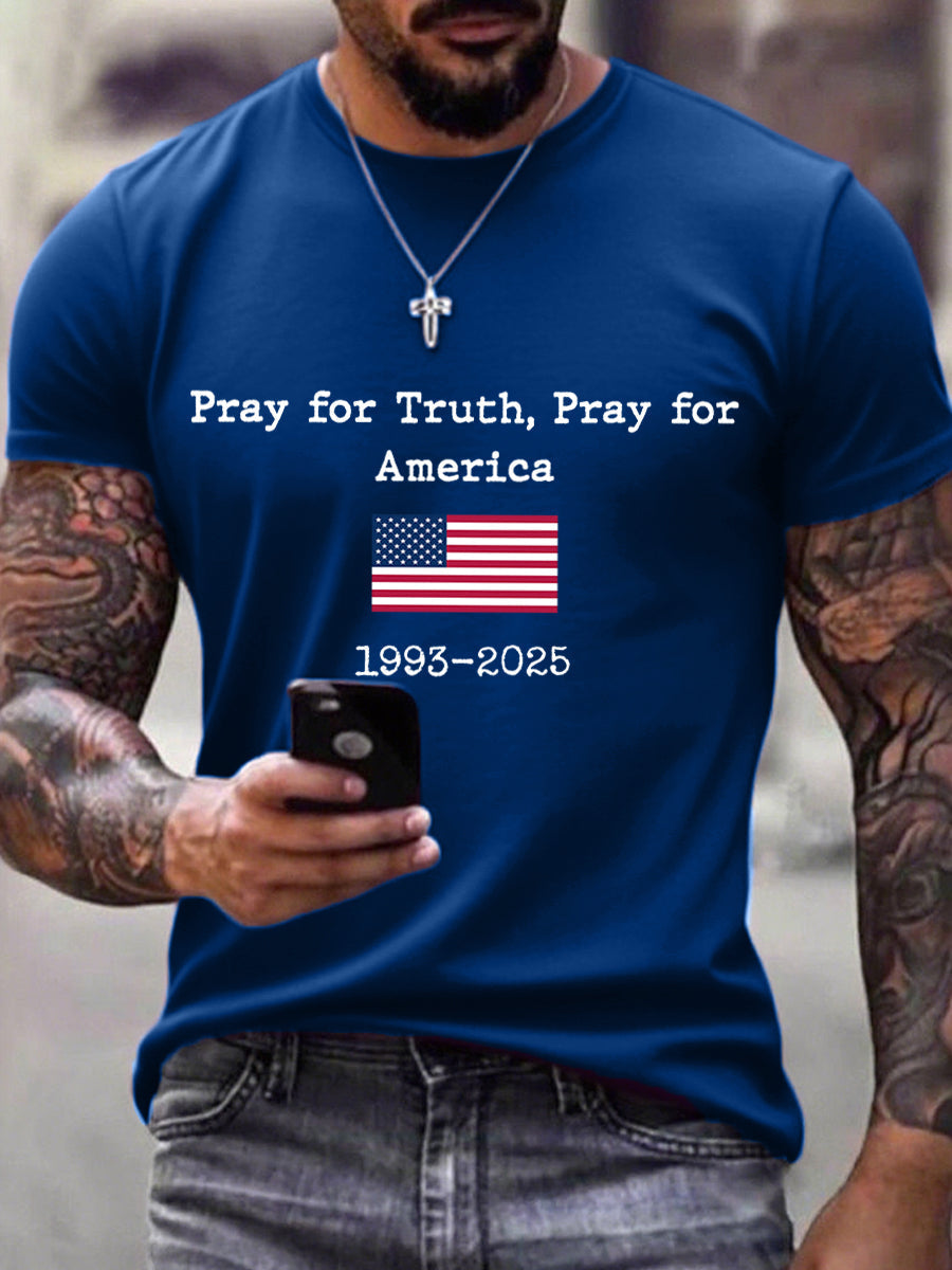 Pray For Truth Pray For America T-Shirt Charlie Kirk Memorial Shirt – Rinova Print