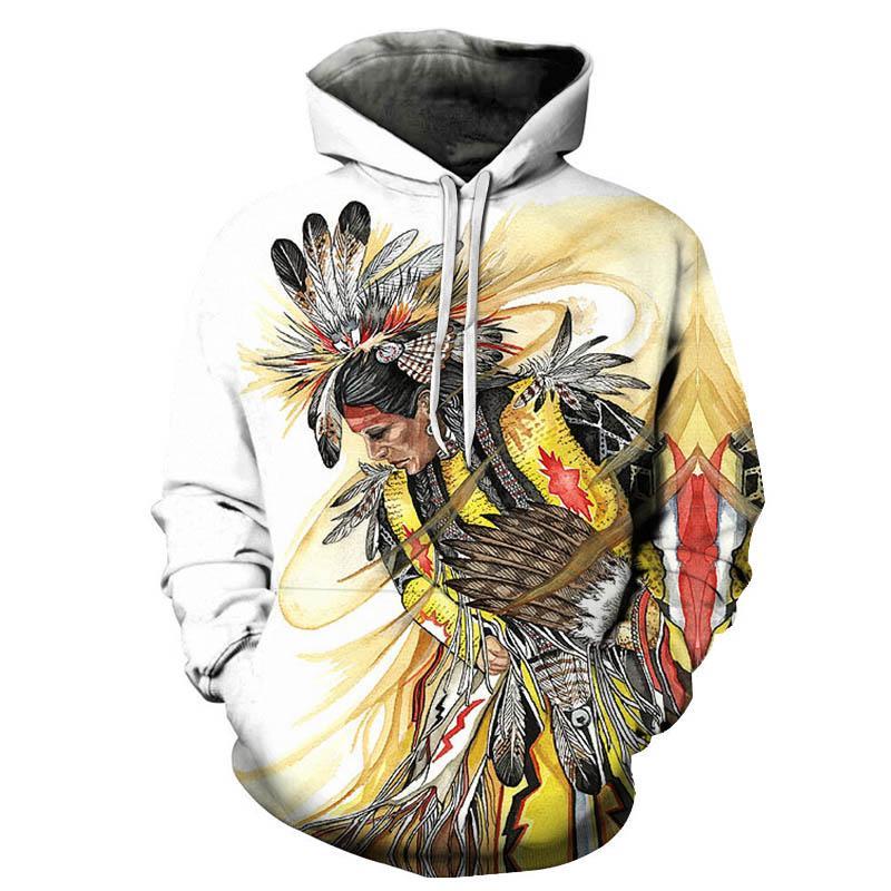 Pow Wow Dancer Native American Design 3D Hoodie LT10