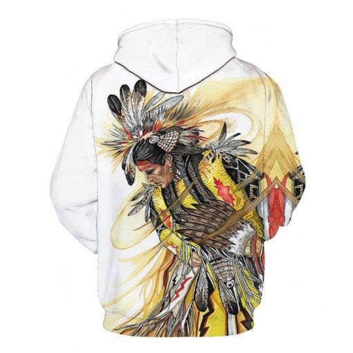 Pow Wow Dancer Native American Design 3D Hoodie LT10