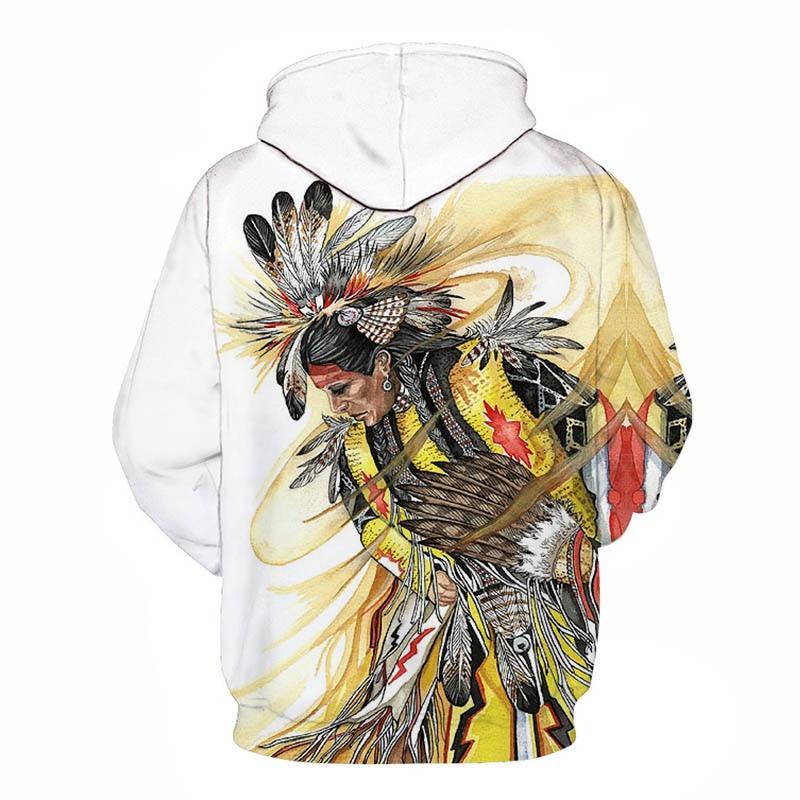 Pow Wow Dancer Native American Design 3D Hoodie LT10