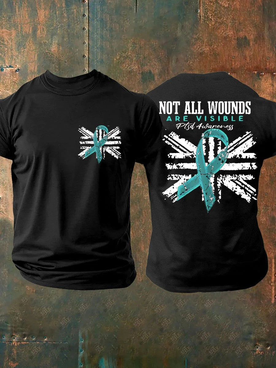 PTSD Awareness Veteran T-Shirt Men's Patriotic Shirt Gifts For Veterans - Liberish