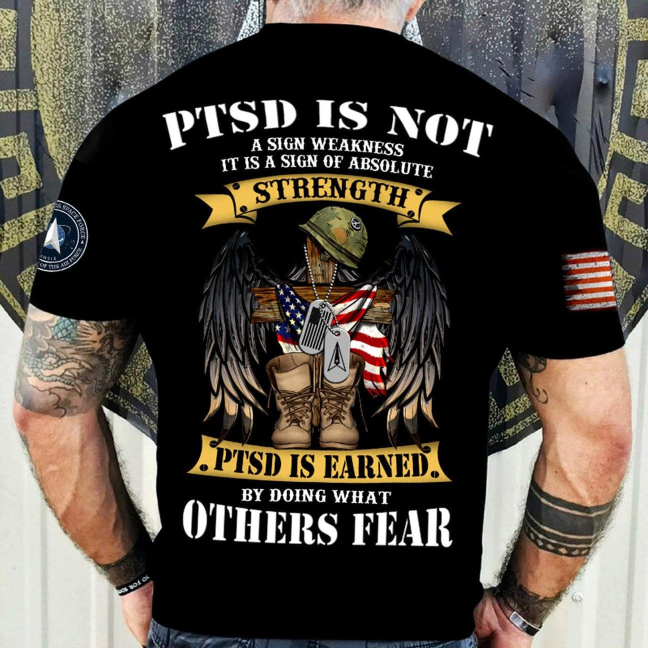 PTSD Is Not A Sign Weakness It Is A Sign Of Absolute Strength T-Shirt Gift For Veterans and Americans - Liberish