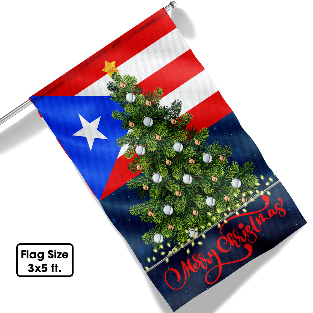 Puerto Rico Christmas Flag - Liberish