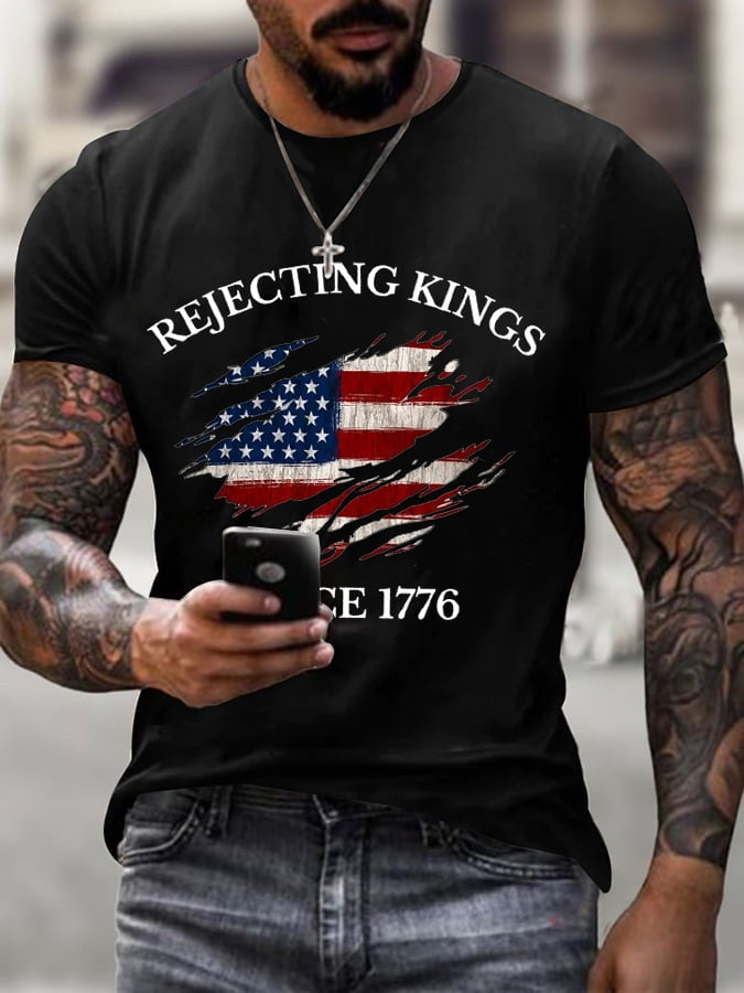 Rejecting Kings Since 1776 T-Shirt FDT Men's Patriotic Shirt Him Gifts - Liberish