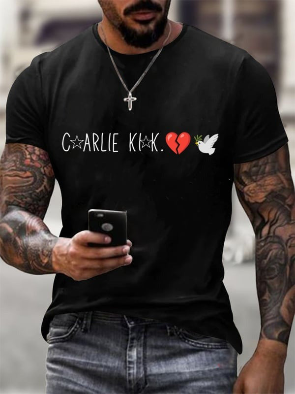 Rest In Peace Charlie Kirk Men's T-Shirt R.I.P Charlie Kirk Memorial Clothing Store Merch