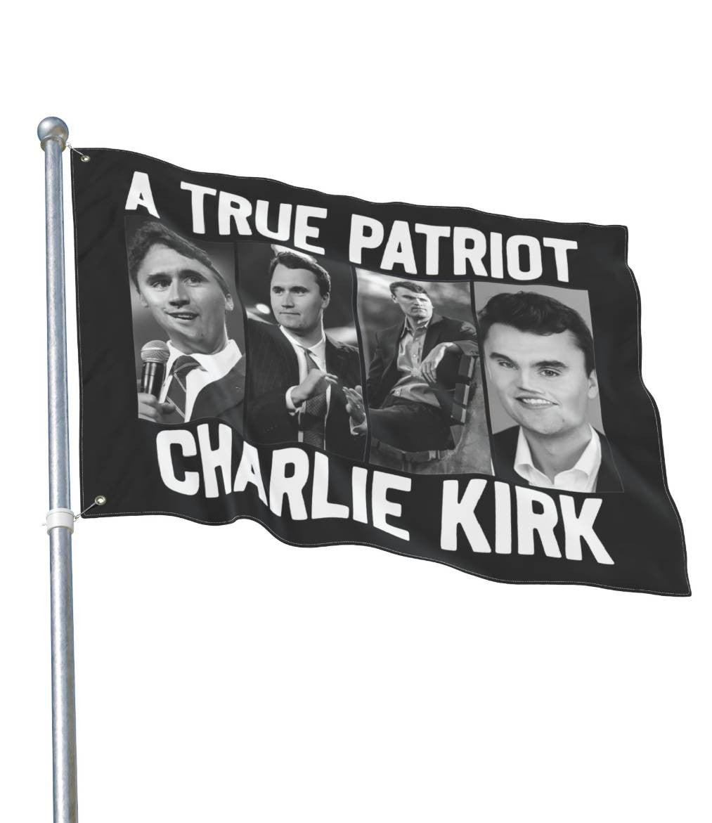 RIP Charlie Kirk Flag A True Patriot Flag Charlie Kirk Merch Gifts For Trump Fans