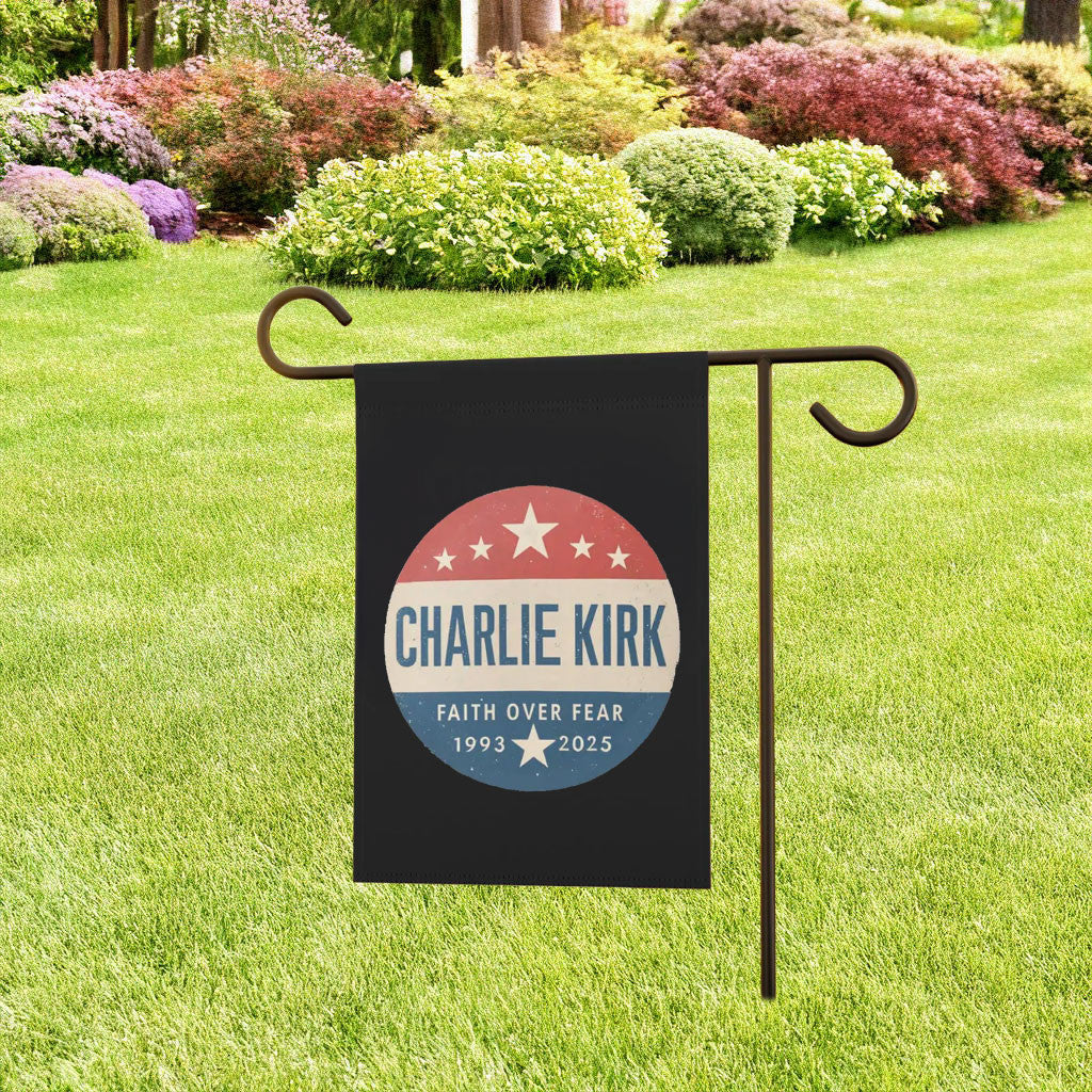 RIP Charlie Kirk Flag Faith Over Fear 1993 2025 Flag Memorial Tribute Merch