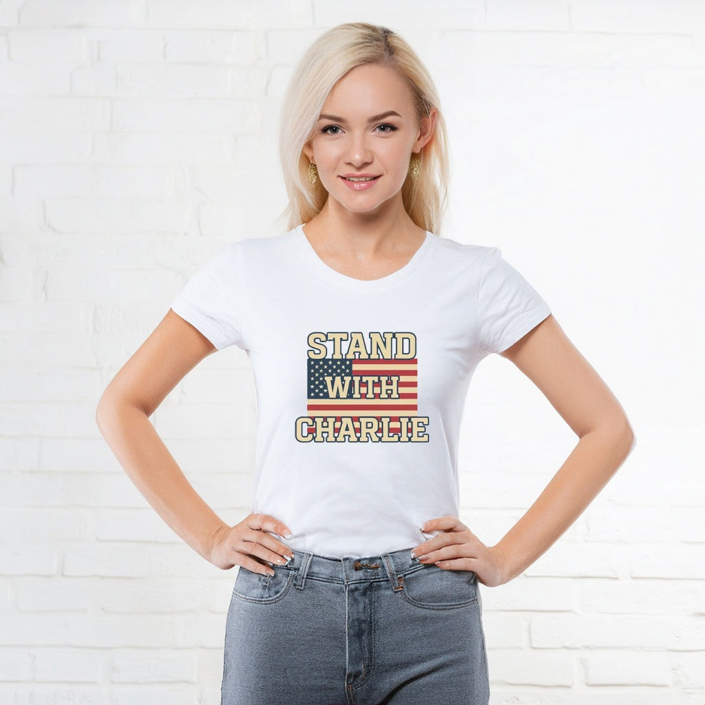 RIP Charlie Kirk Shirt Stand With Charlie T-Shirt Gift For Trump Supporter
