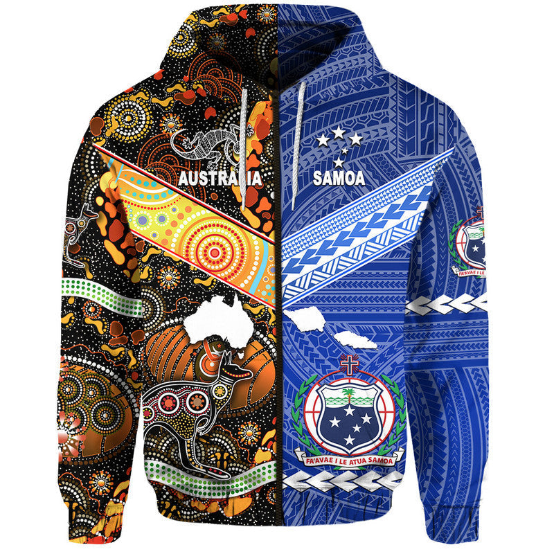 Samoa and Australia Aboriginal Hoodie Together LT8