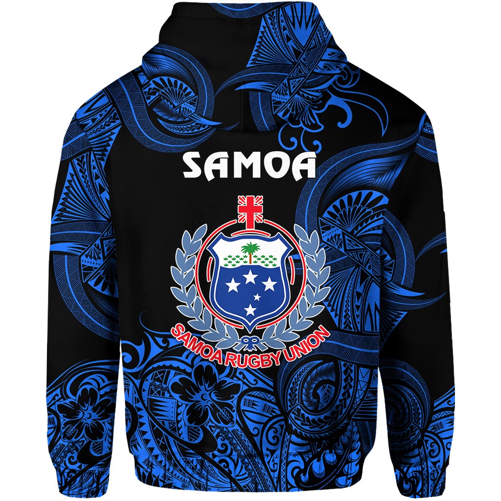 Samoa Manu Hoodie Rugby Unique Style Black LT8