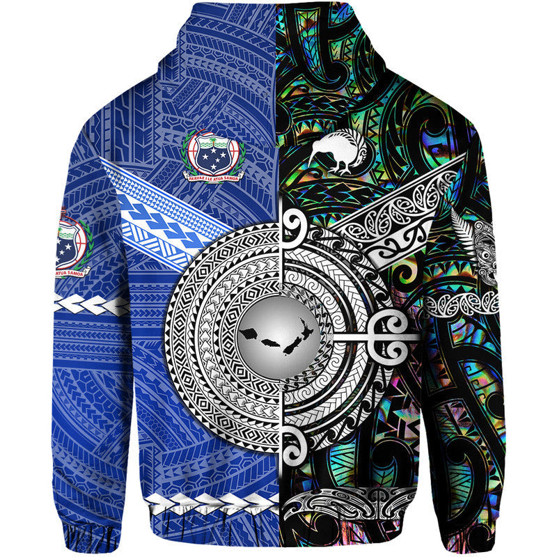 Samoa and New Zealand Hoodie Together Paua Shell LT8