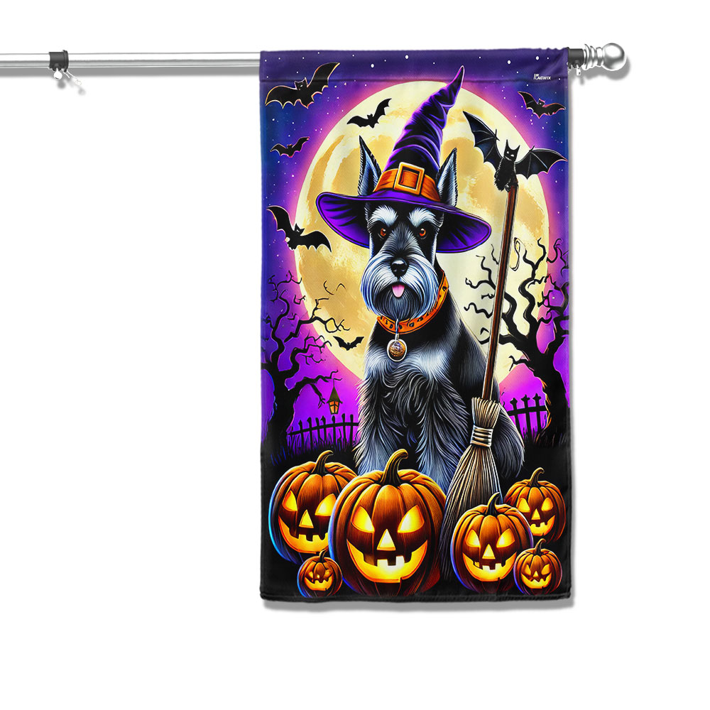 Schnauzer Dog Halloween Flag - Liberish