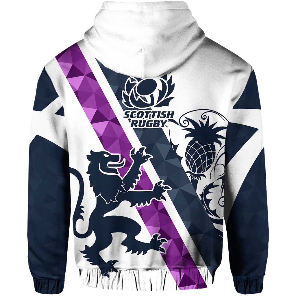 Scotland Rugby Hoodie Scottish Thistle White LT8