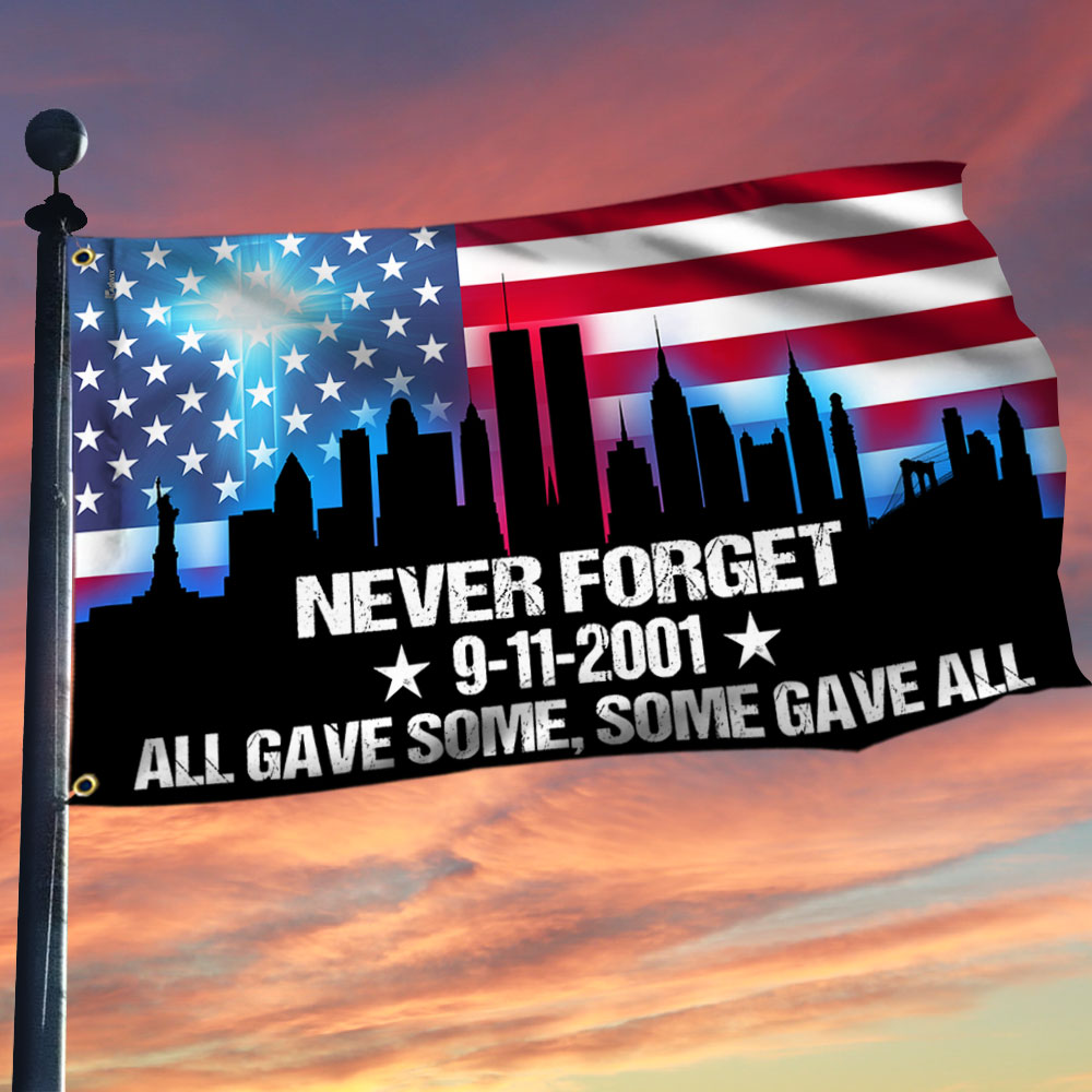 September 11th Never Forget 911 Memorial Flag - Liberish