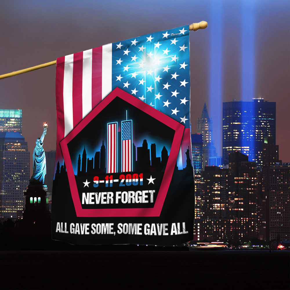 September 11th Never Forget All Gave Some 911 Memorial Pentagon Flag - Liberish