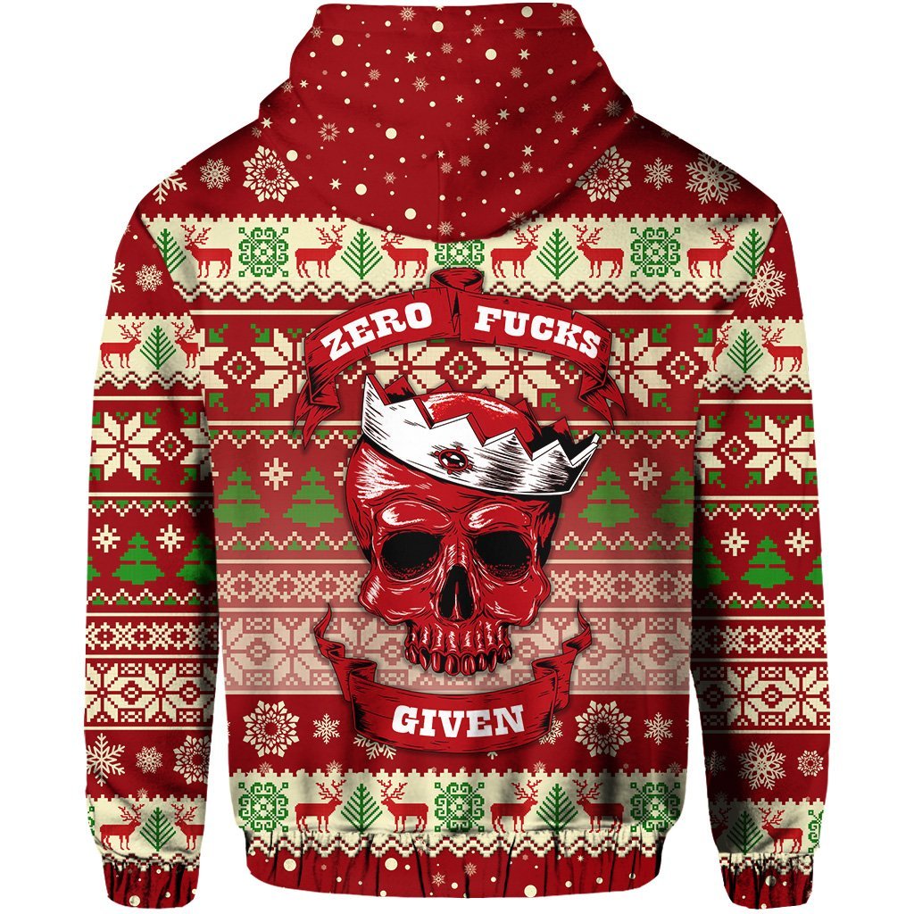Skull Christmas Hoodie Red LT8