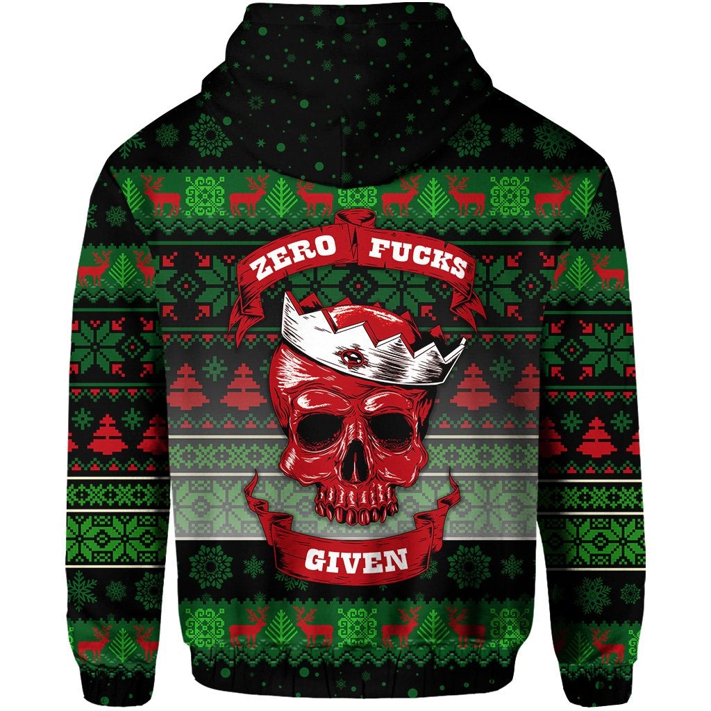 Skull Christmas Hoodie Black LT8