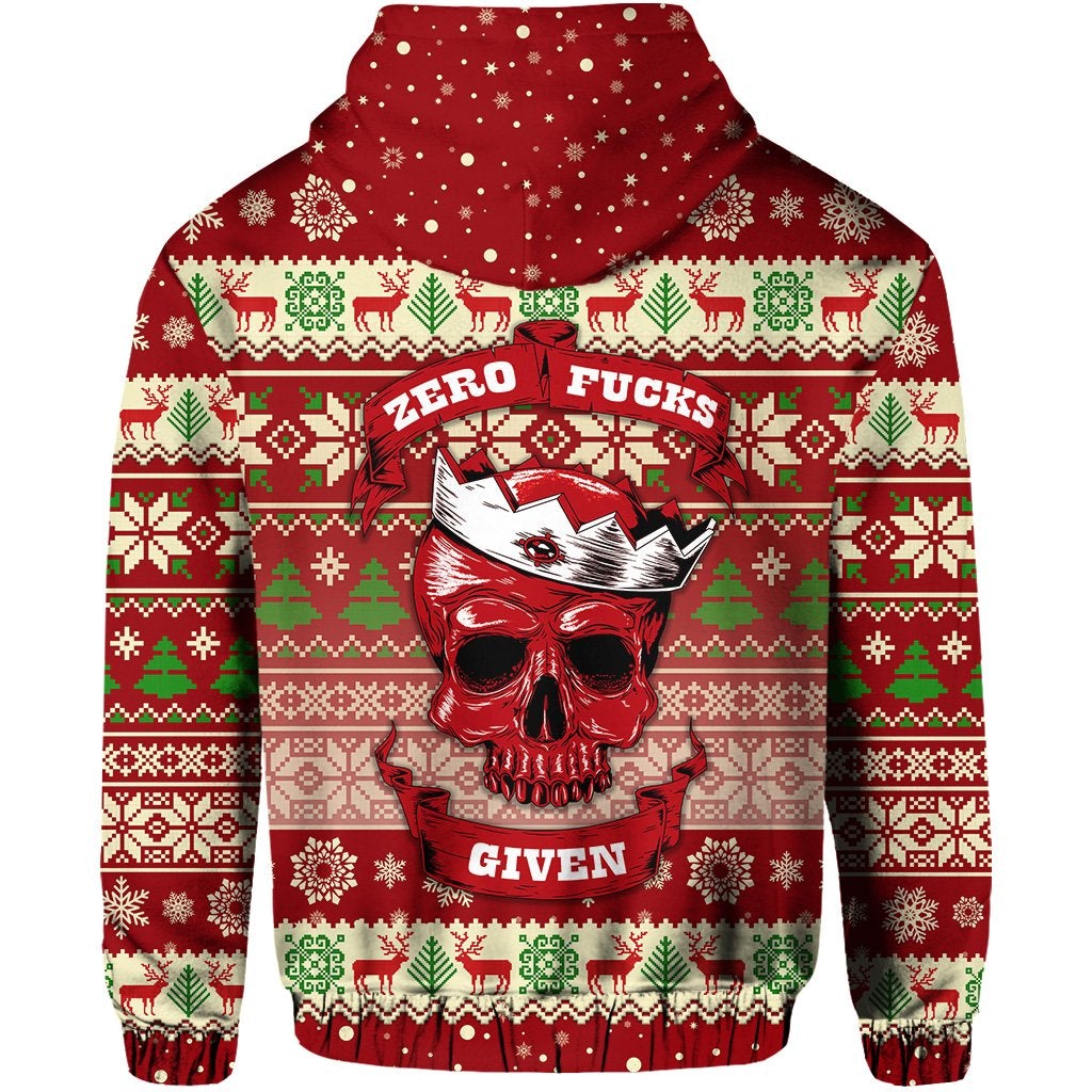 Skull Christmas Hoodie Red LT8