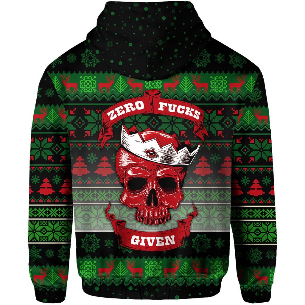 Skull Christmas Hoodie Black LT8