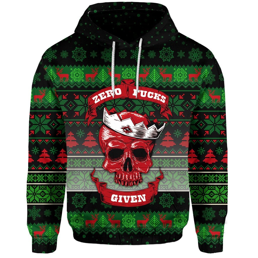 Skull Christmas Hoodie Black LT8