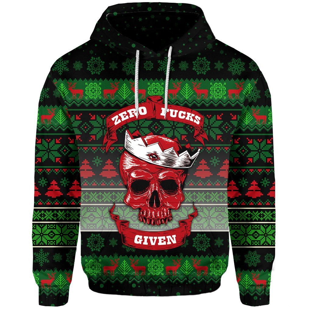 Skull Christmas Hoodie Black LT8