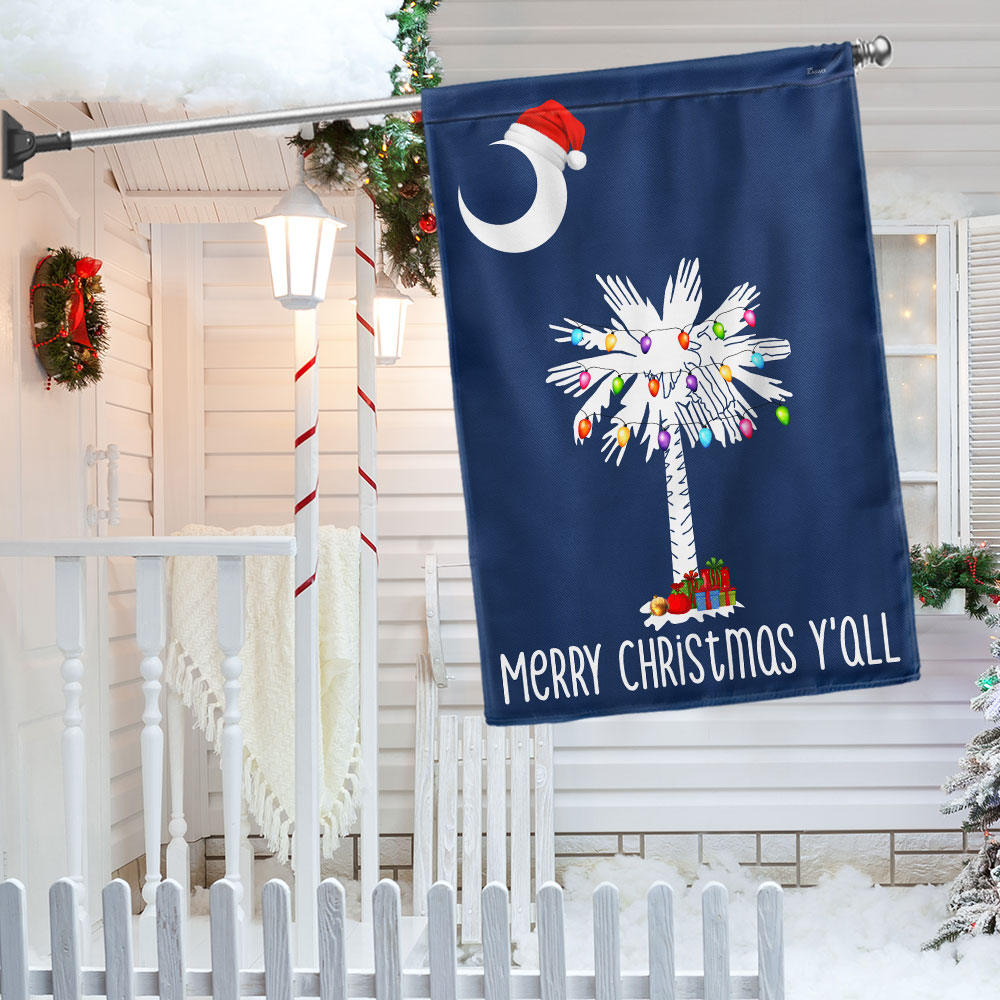 South Carolina Christmas Flag Merry Christmas Y All - Liberish