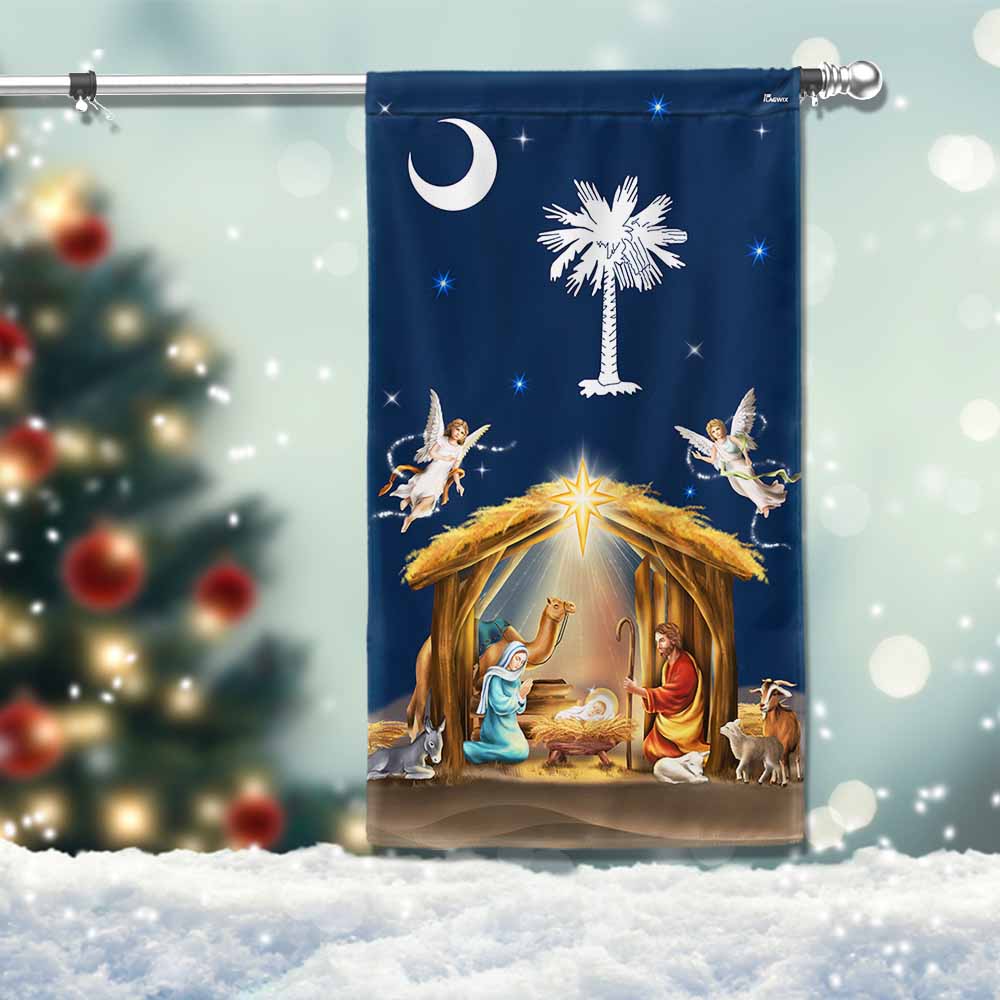 South Carolina Christmas Nativity Of Jesus Flag - Liberish