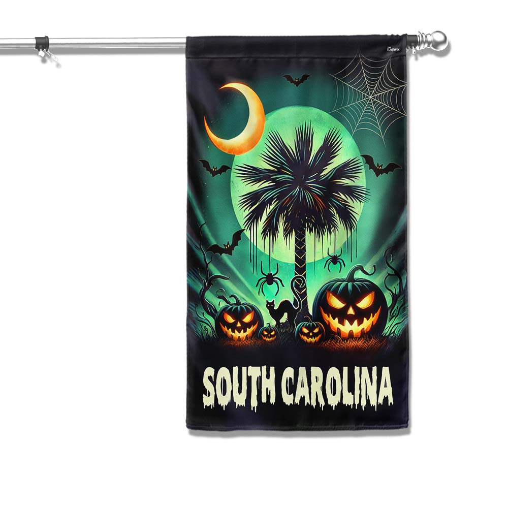 South Carolina Halloween Pumpkin Spooky Flag - Liberish