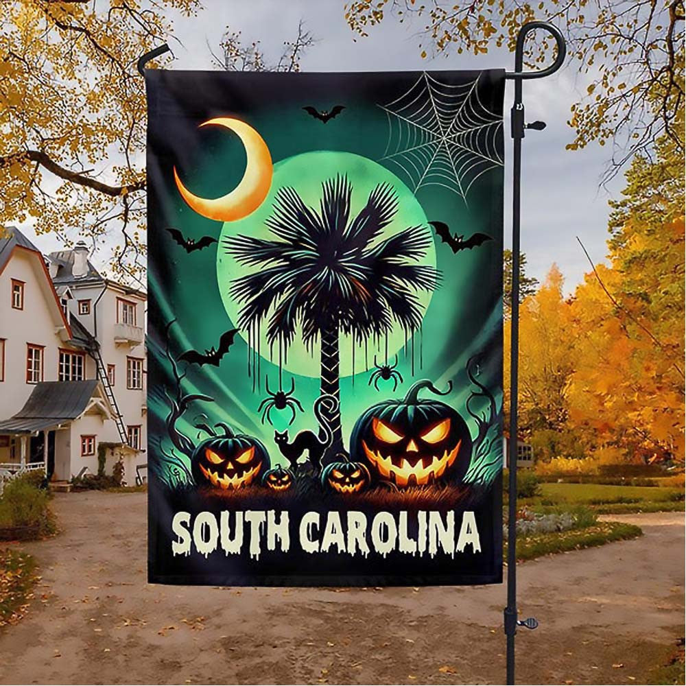 South Carolina Halloween Pumpkin Spooky Flag Best Gift For Friends and Family on Halloween Day - Liberish