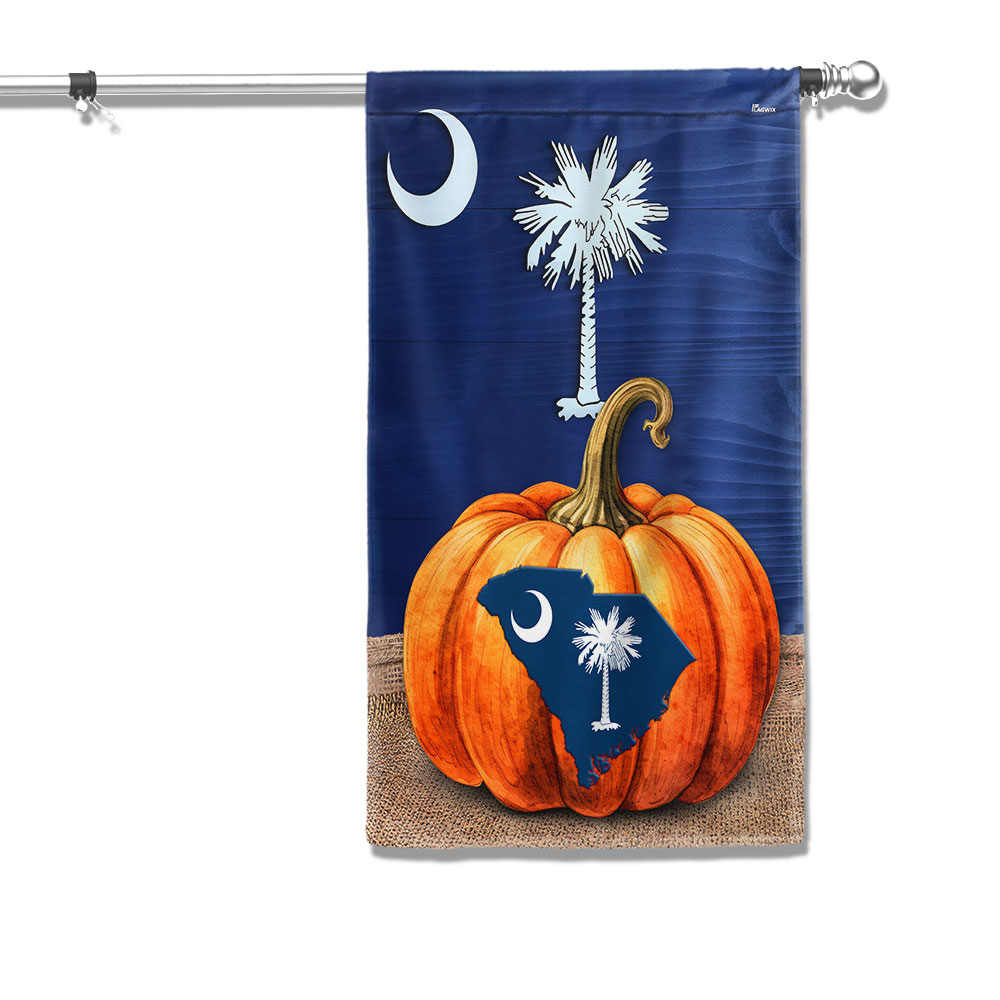 South Carolina Pumpkin Fall Halloween Thanksgiving Flag - Liberish