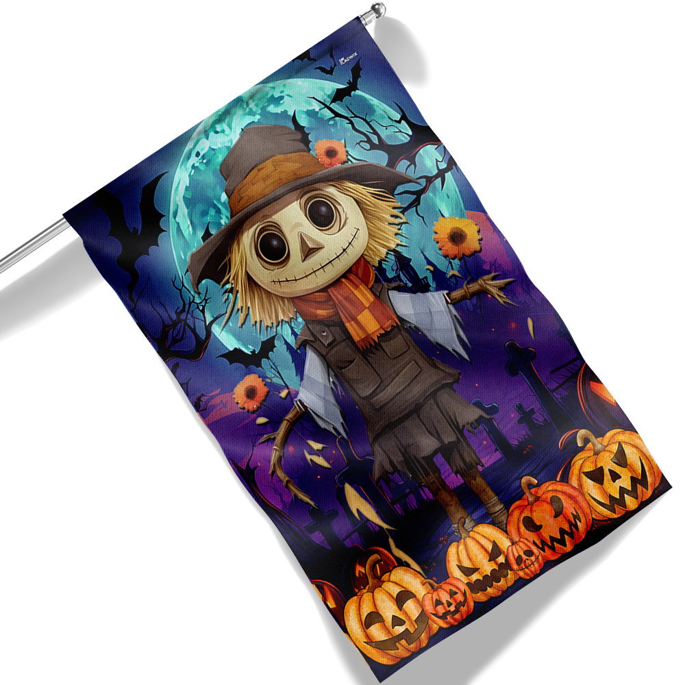 Spooky Scarecrow Halloween Flag - Liberish