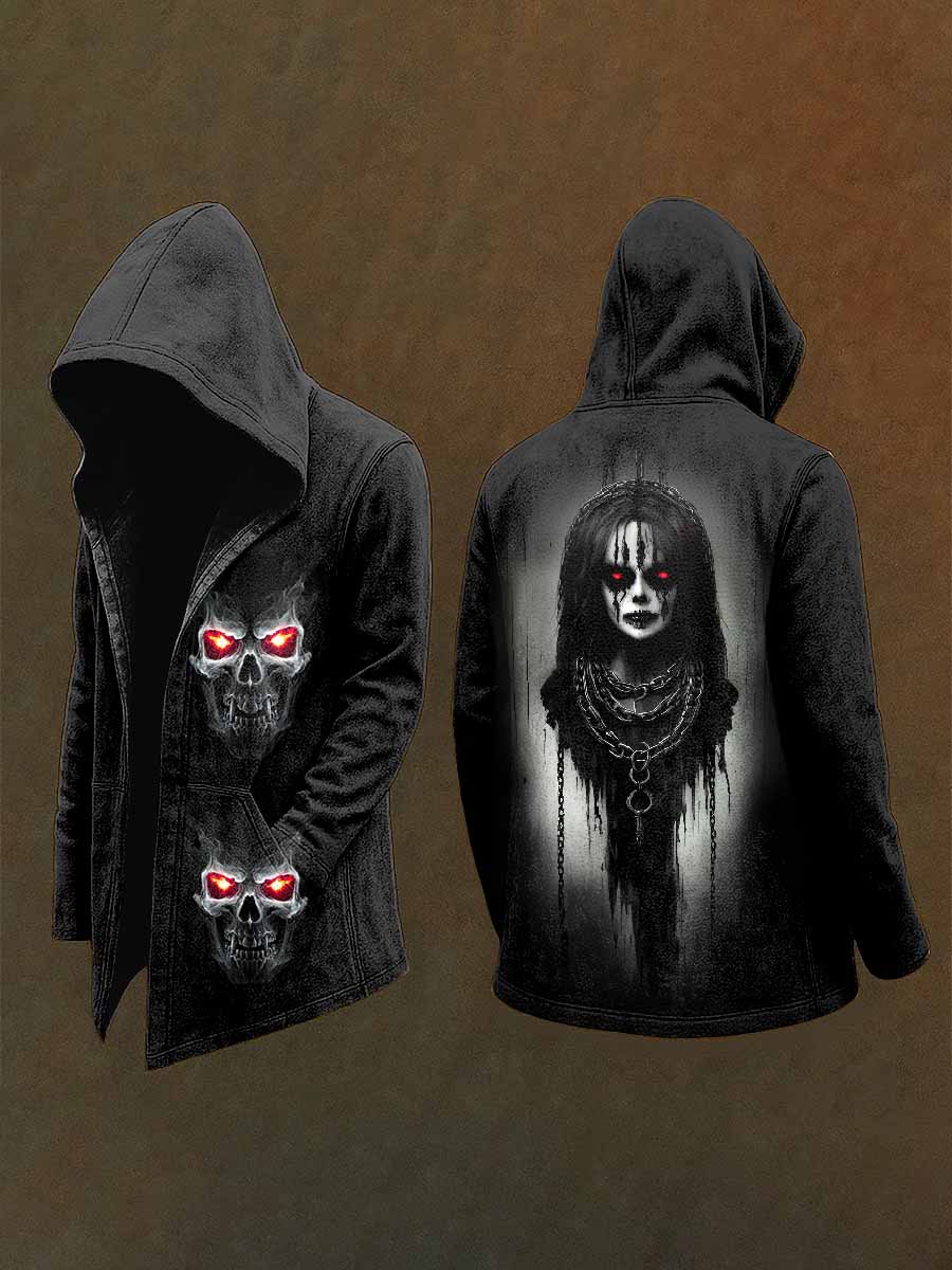 Horror Bloody Skull Casual Hooded Jacket