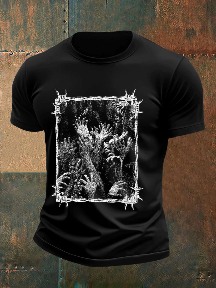 The Walking Death Printed Vintage Fashion Loose Short Sleeve T-Shirt